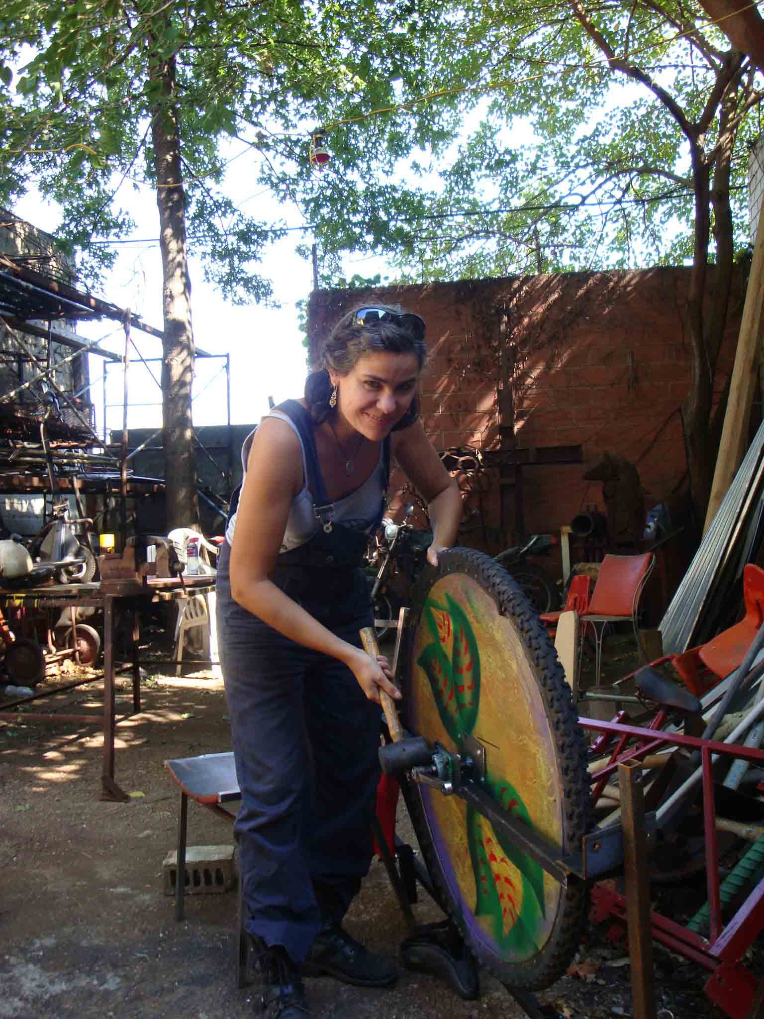 Lindsay-at-work-on-wheel